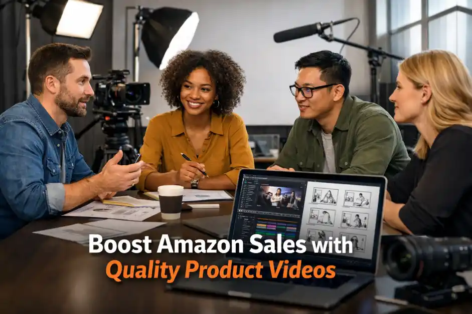 Creative team crafting product video